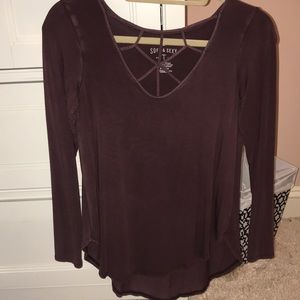 Maroon American Eagle Soft and Sexy Criss Cross